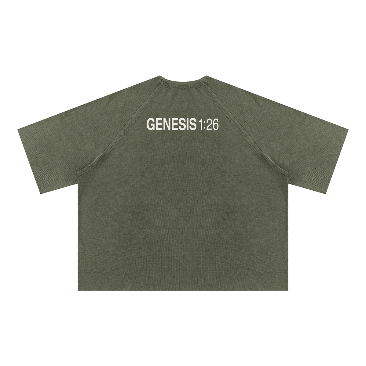Unisex Mineral Wash Boxy Waffle T-Shirt