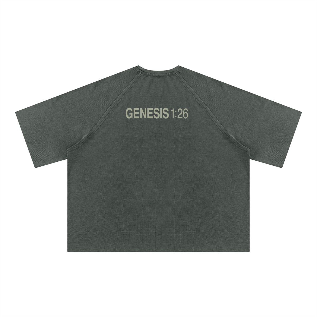 Unisex Mineral Wash Boxy Waffle T-Shirt