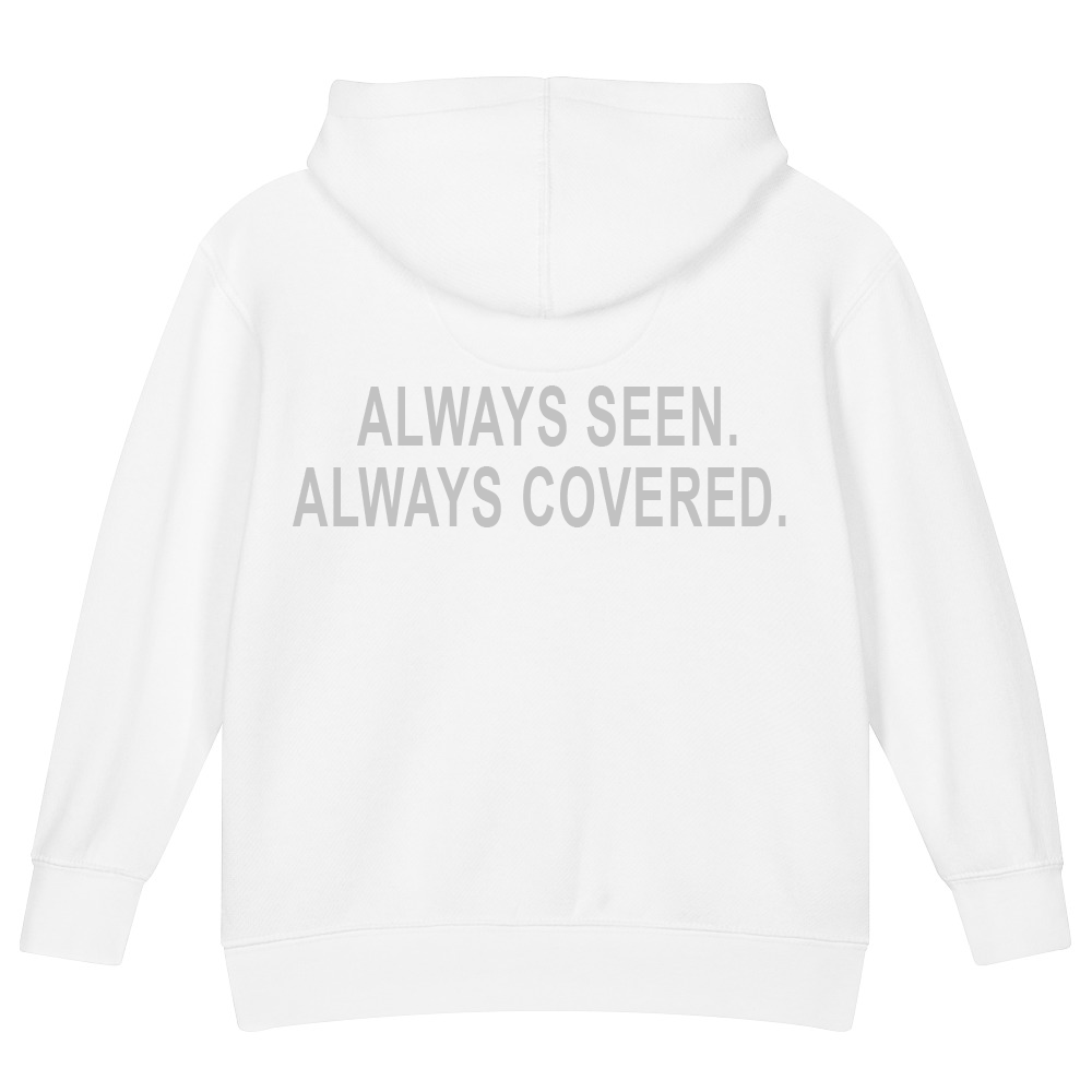 Always Seen. Always Covered. — Kids Faith Hoodie