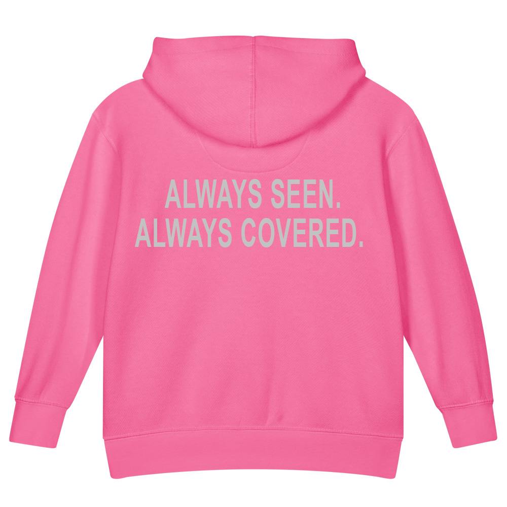 Always Seen. Always Covered. — Kids Faith Hoodie