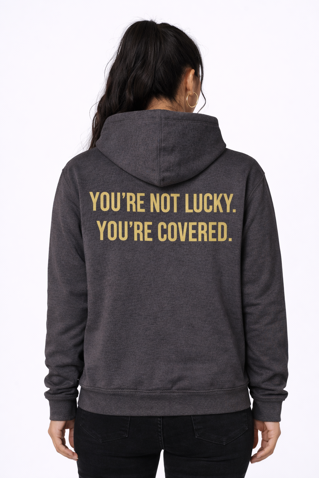 youre-not-lucky-youre-covered — model back — embroidered