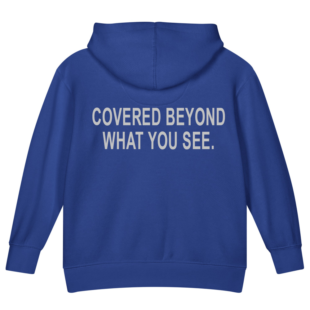 Covered Beyond What You See — Kids Faith Hoodie