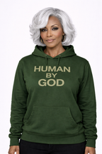 Seen Covered Never Alone — model front view — HUMAN BY GOD