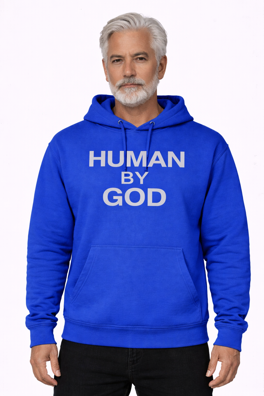 Covered Beyond What You See embroidered hoodie detail — divine protection apparel