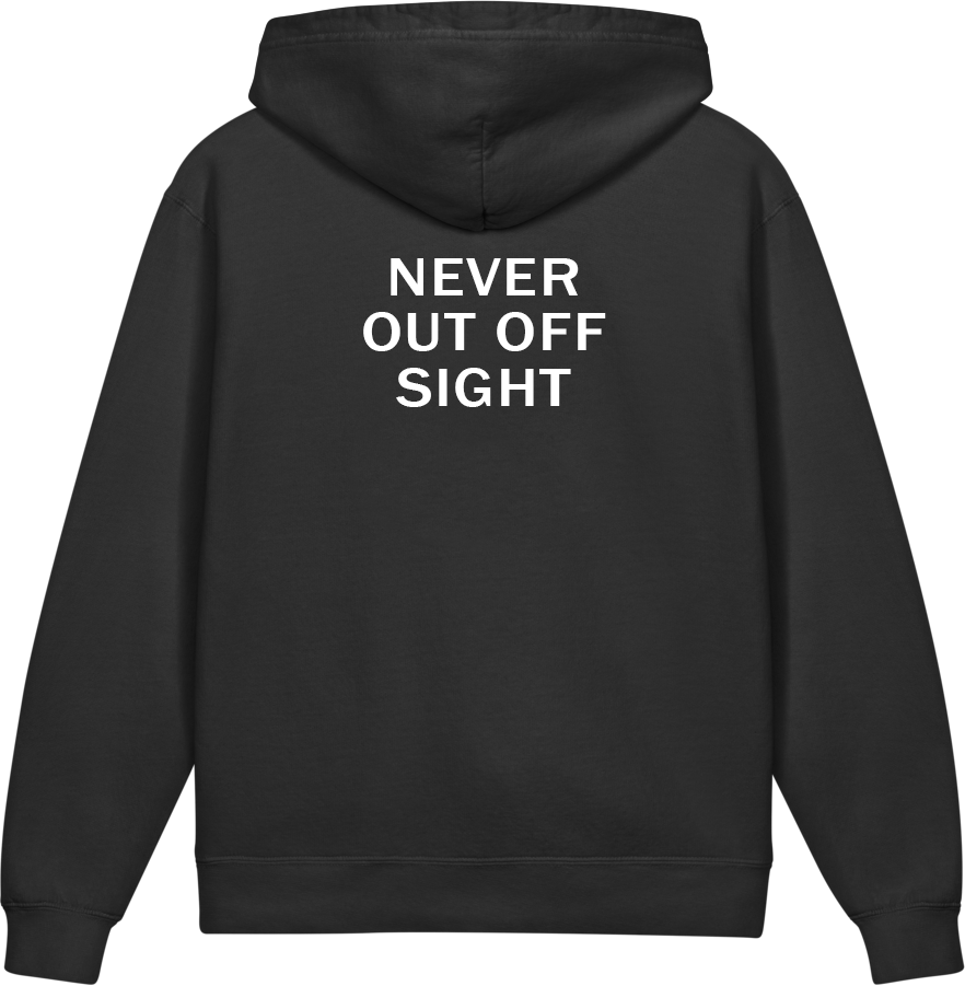Never Out of Sight — Older Kids Faith Hoodie