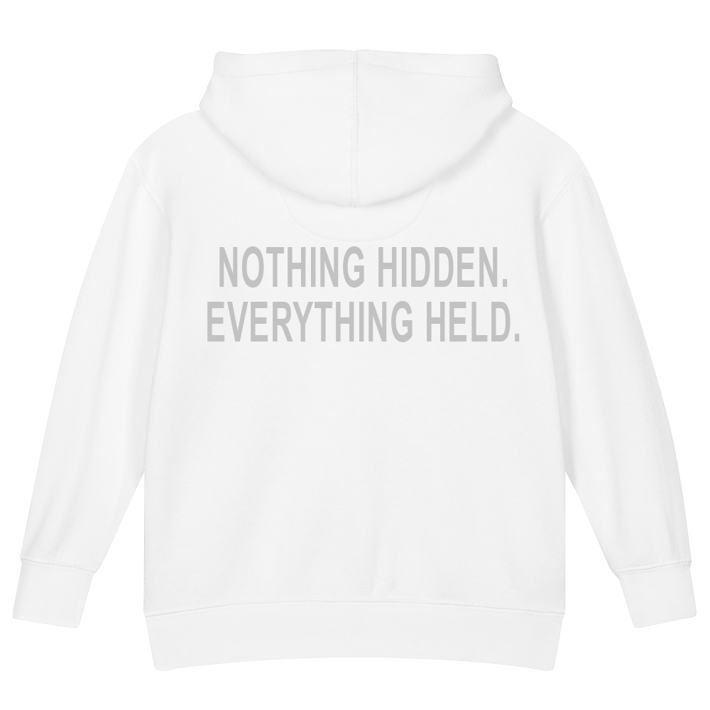 Nothing Hidden. Everything Held. — Kids Faith Hoodie