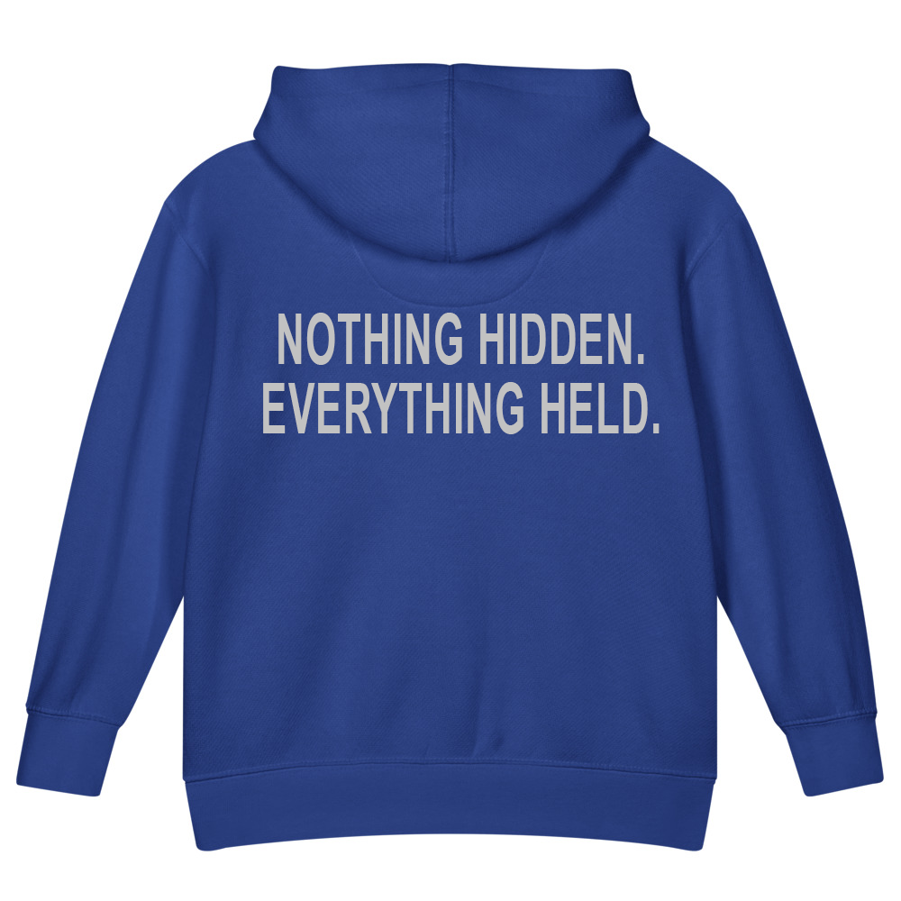 Nothing Hidden. Everything Held. — Kids Faith Hoodie