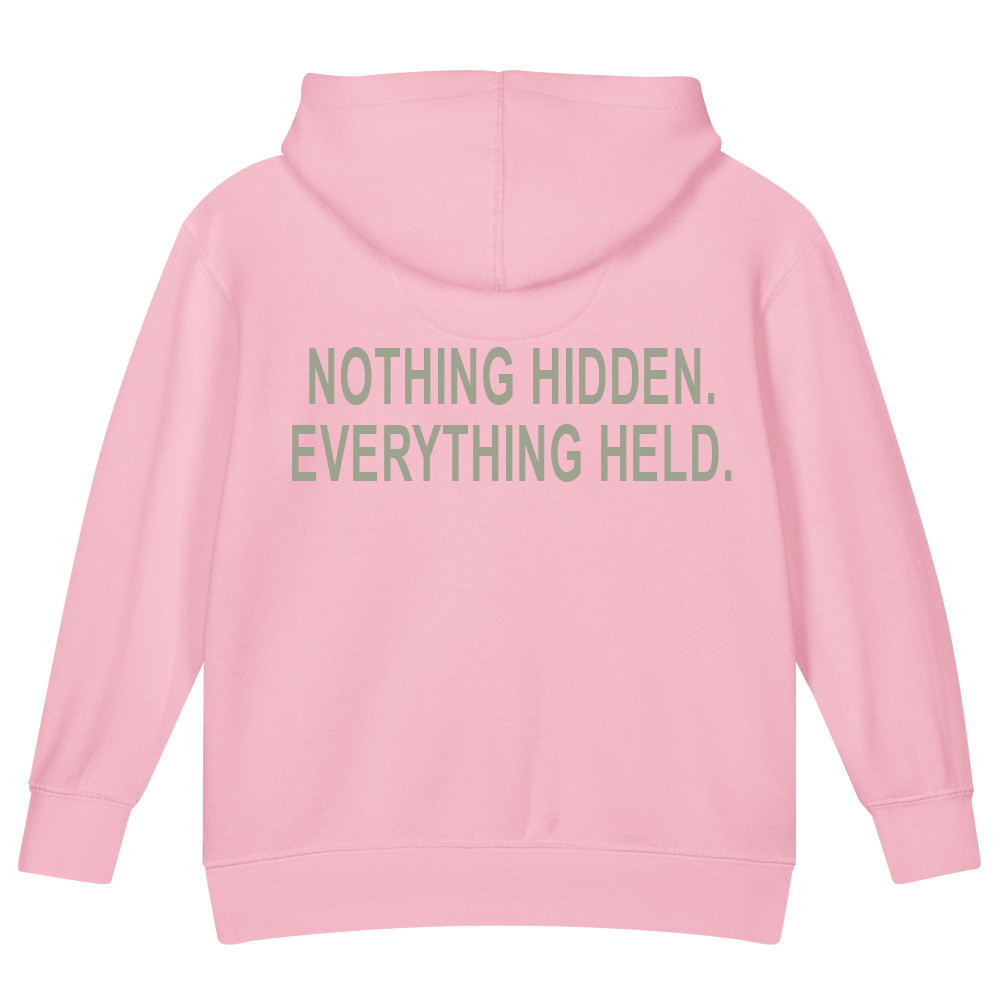 Nothing Hidden. Everything Held. — Kids Faith Hoodie