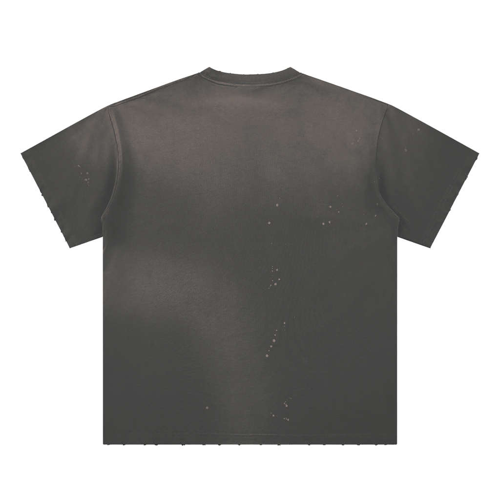 Human By God - Hand-Frayed Sunfade Paint Splatter T-Shirt