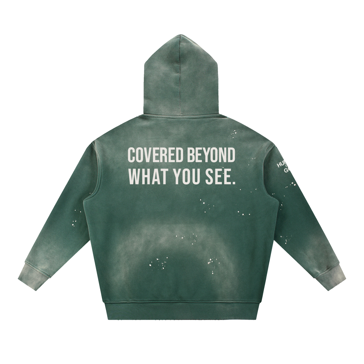 COVERED BEYOND WHAT YOU SEE - White Hoodie