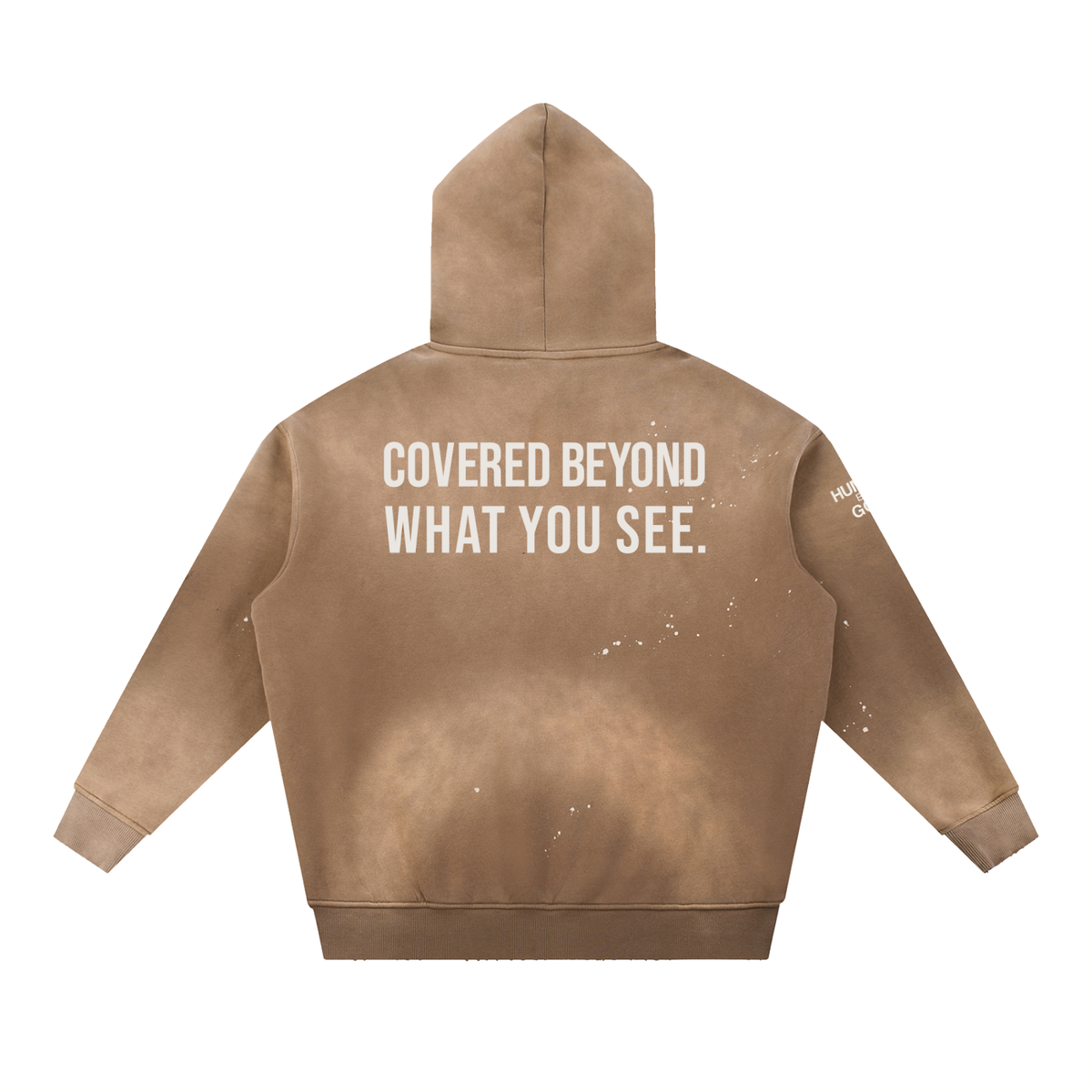 COVERED BEYOND WHAT YOU SEE - White Hoodie