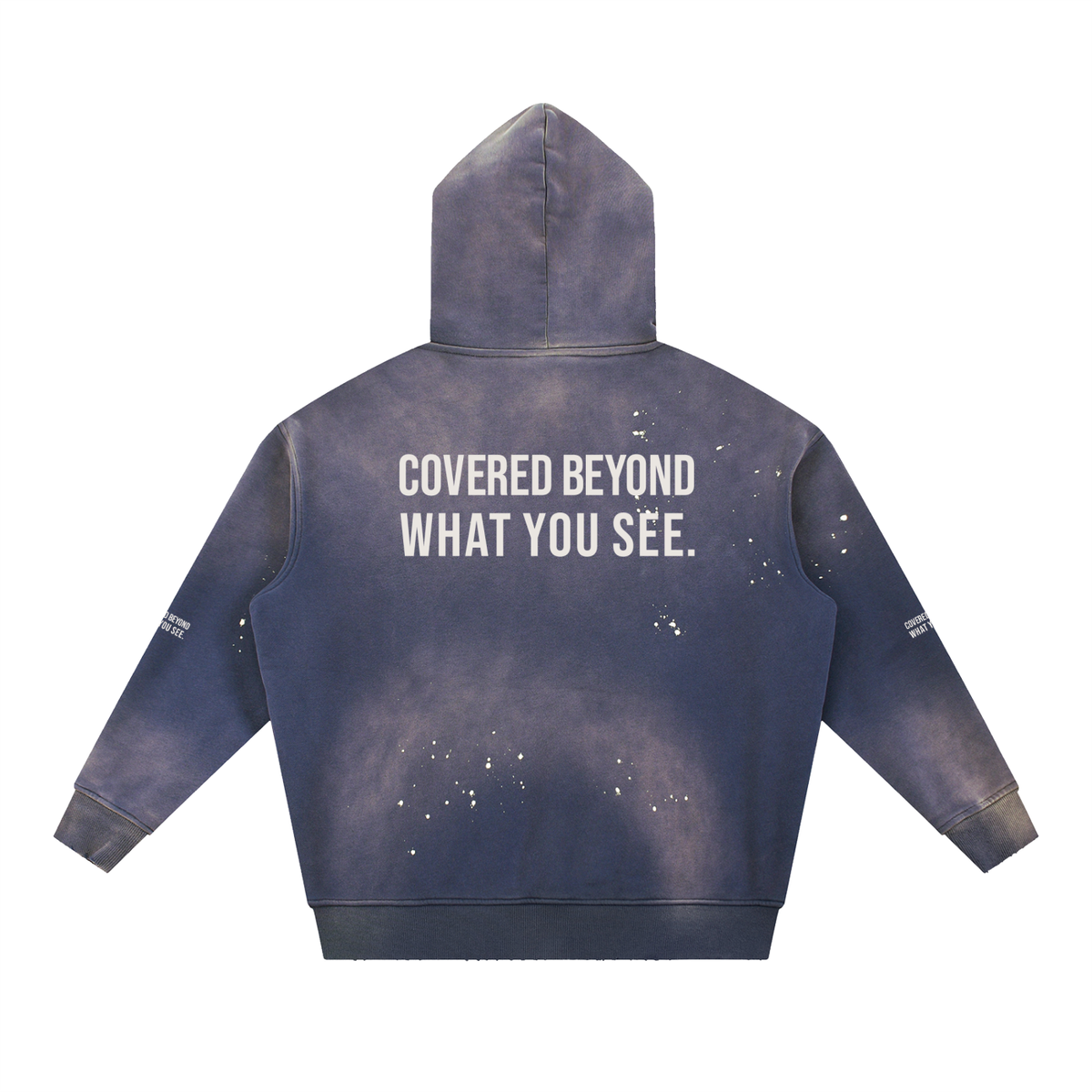 COVERED BEYOND WHAT YOU SEE - White Hoodie