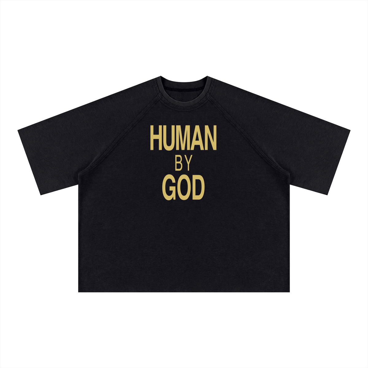 Unisex Mineral Wash Boxy Waffle T-Shirt