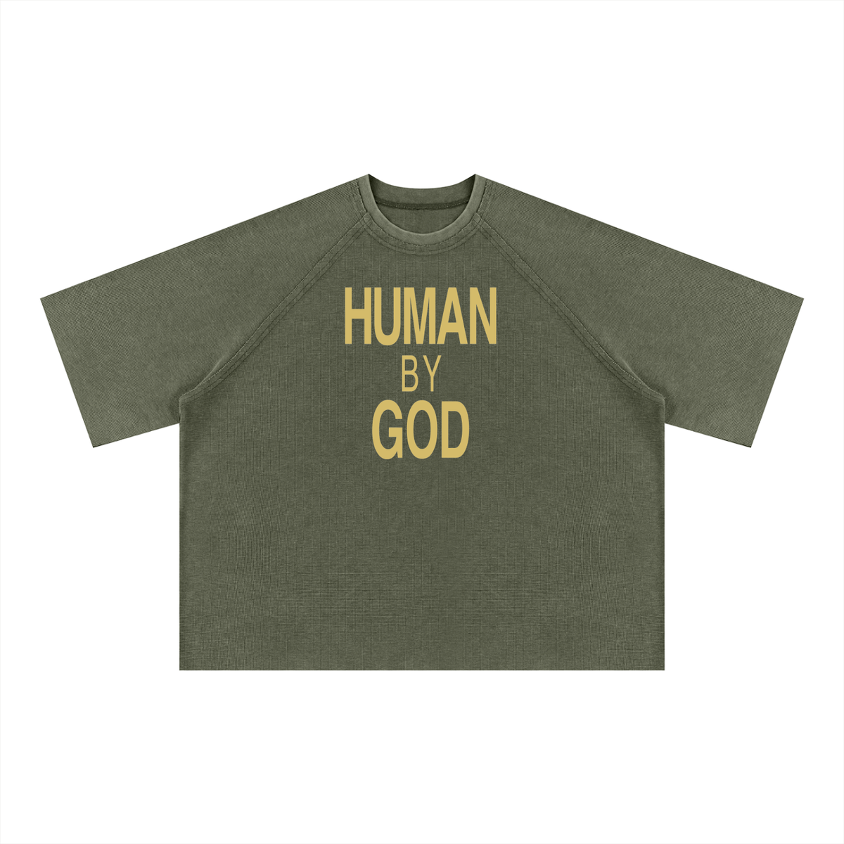Unisex Mineral Wash Boxy Waffle T-Shirt