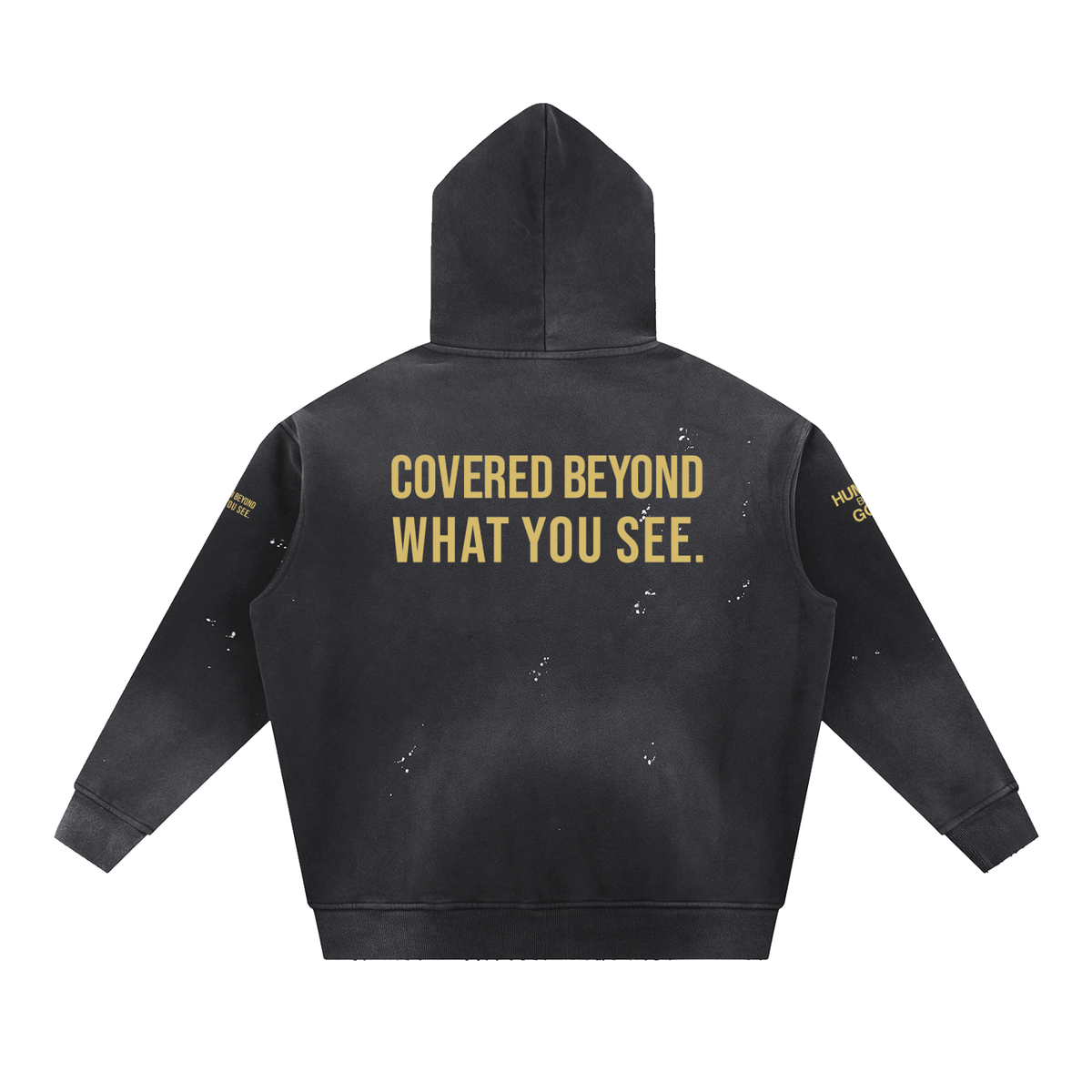 COVERED BEYOND WHAT YOU SEE - Gold Hoodie