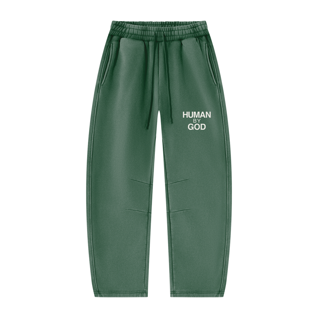 Unisex Vintage Wash Barrel Leg Fleece Sweatpants