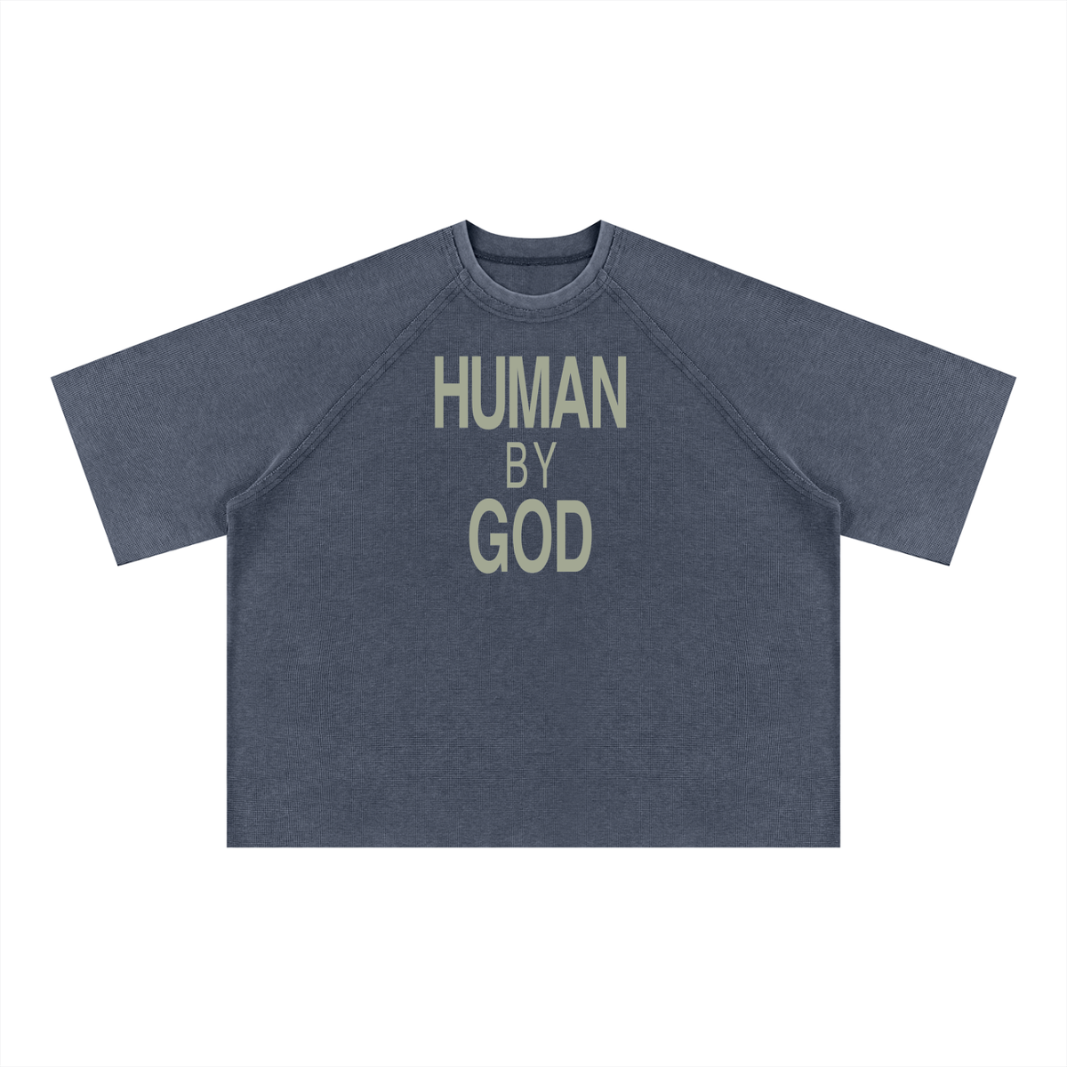 Unisex Mineral Wash Boxy Waffle T-Shirt