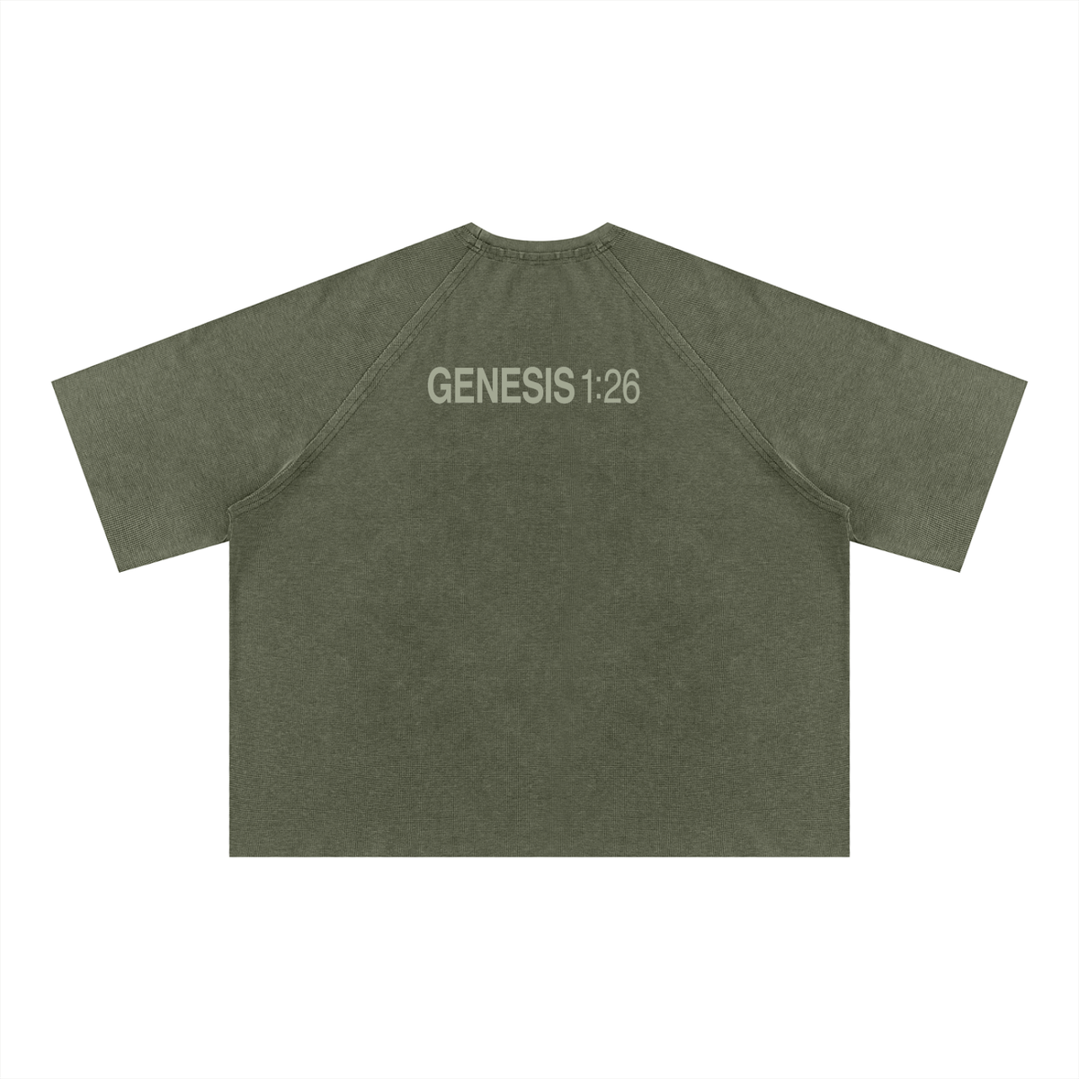 Unisex Mineral Wash Boxy Waffle T-Shirt
