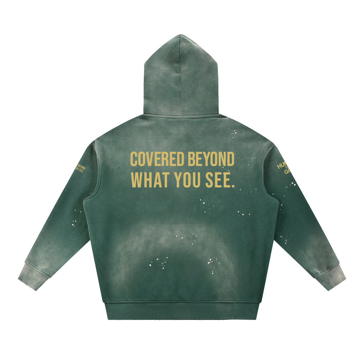 COVERED BEYOND WHAT YOU SEE - Gold Hoodie