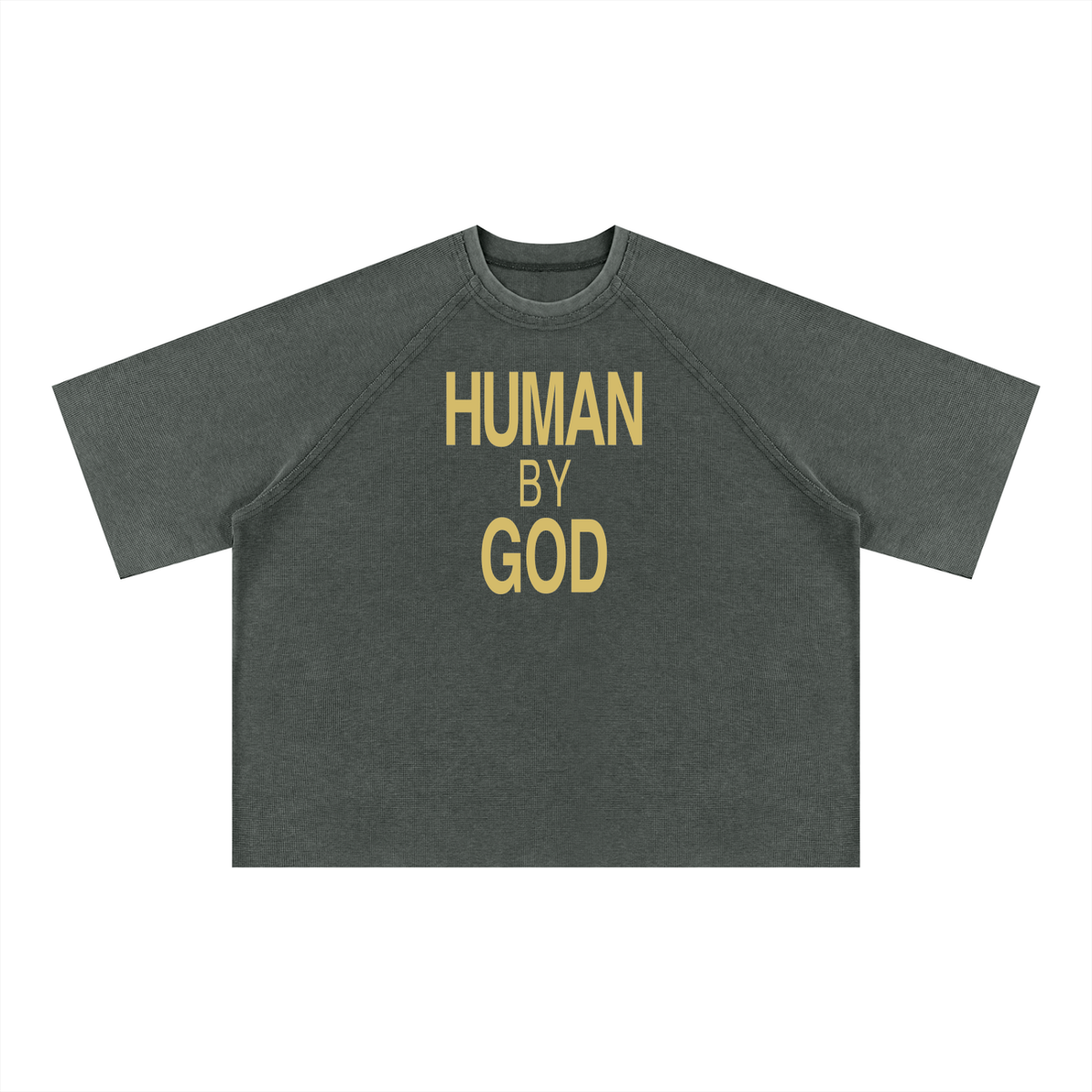 Unisex Mineral Wash Boxy Waffle T-Shirt