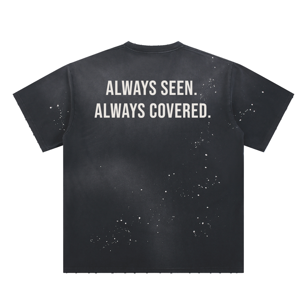Hand-Frayed Sunfade Paint Splatter T-Shirt