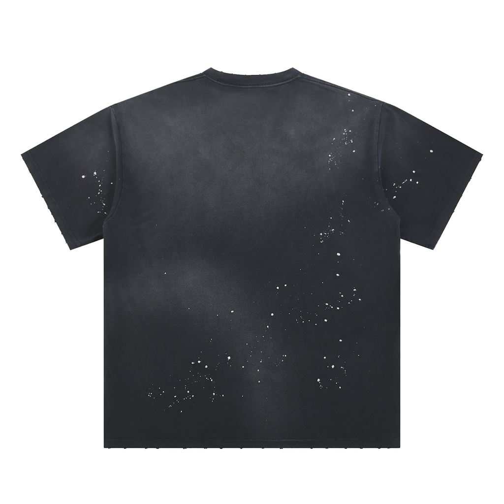 Human By God - Hand-Frayed Sunfade Paint Splatter T-Shirt