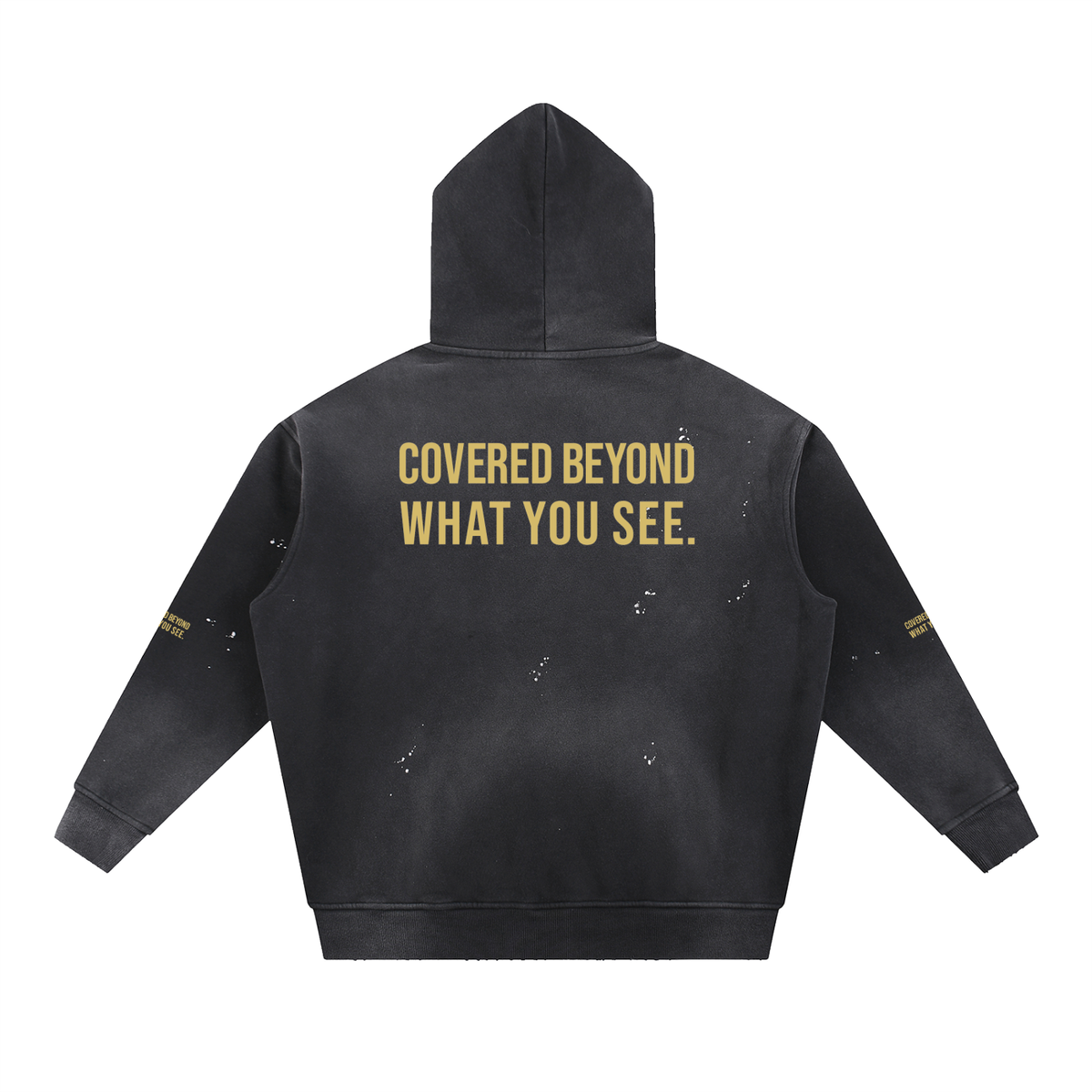 COVERED BEYOND WHAT YOU SEE - Gold Hoodie