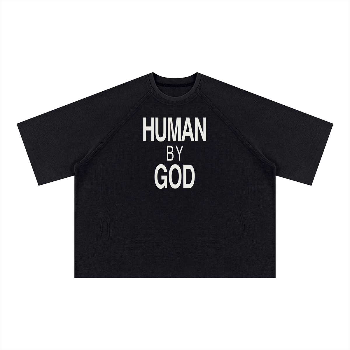 Unisex Mineral Wash Boxy Waffle T-Shirt