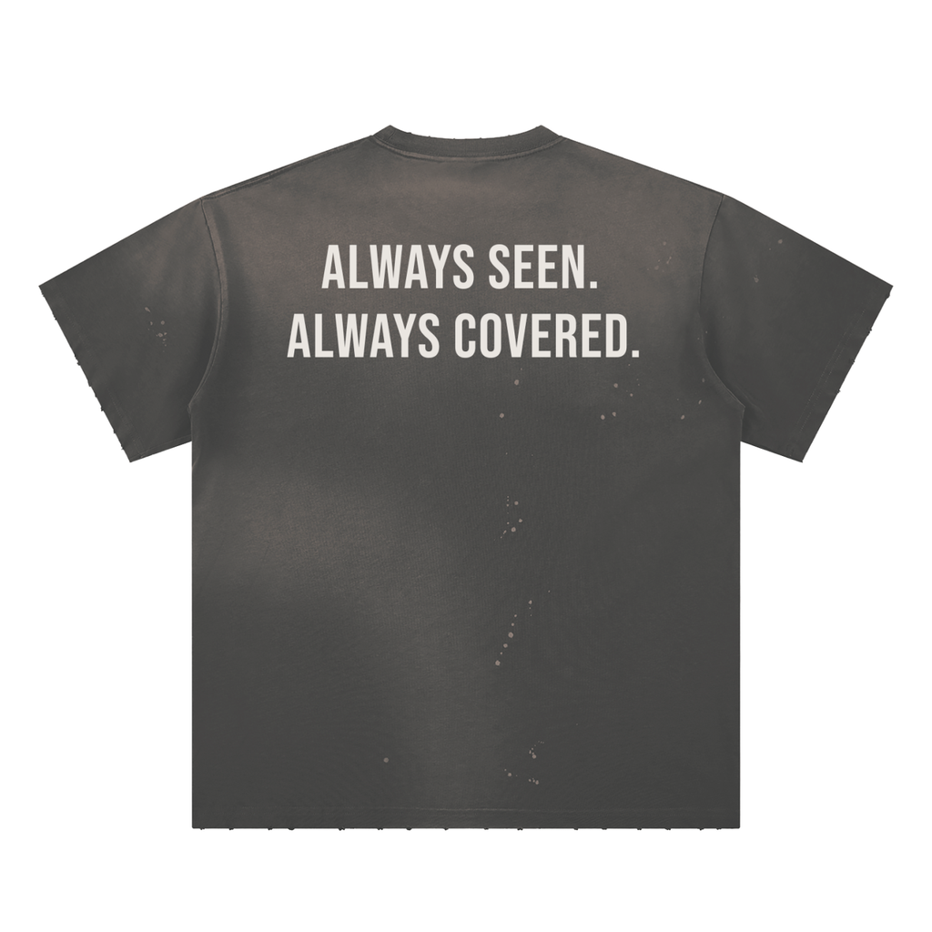 Hand-Frayed Sunfade Paint Splatter T-Shirt