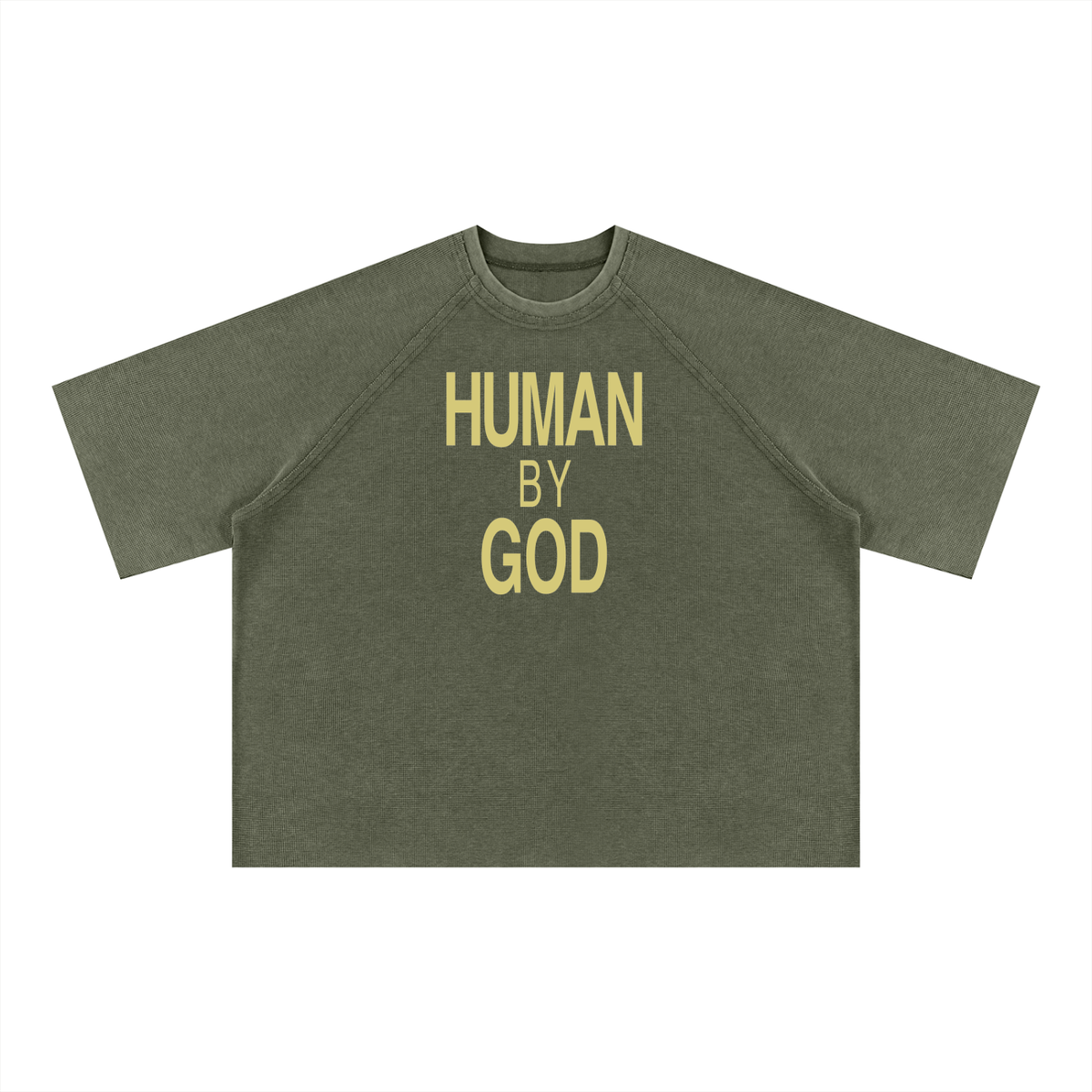 Unisex Mineral Wash Boxy Waffle T-Shirt