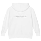 Genesis 1:26 — Kids Faith Hoodie - White back