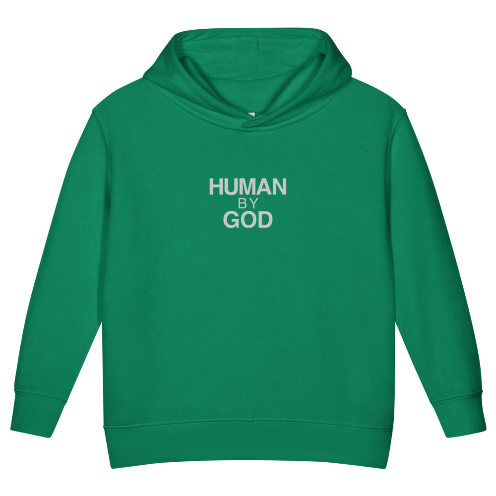Grace Is Watching — Kids Faith Hoodie - Kelly front