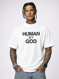 Human By God t-shirt model - White