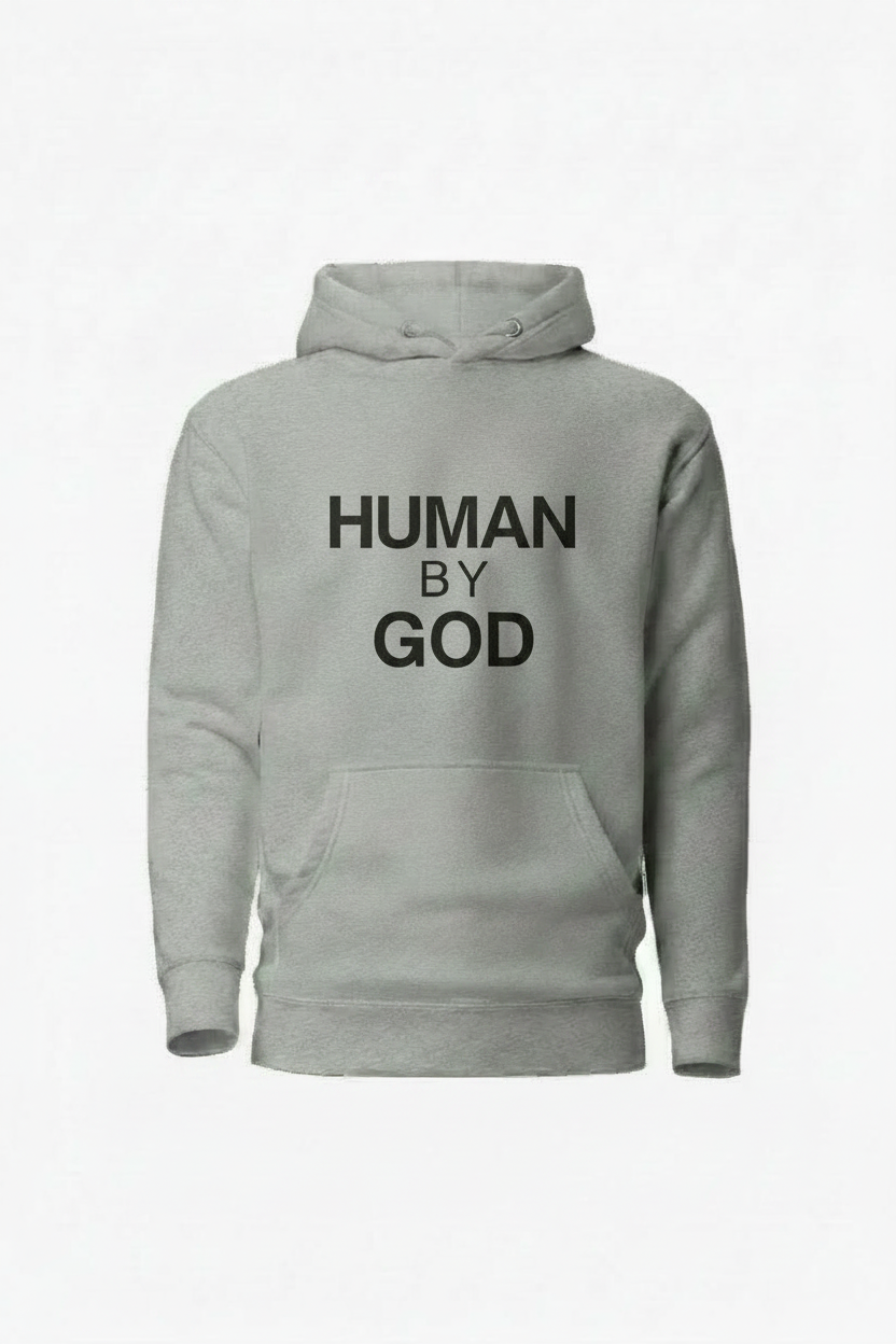 Human By God — Embroidered Faith Hoodie