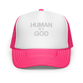 Human By God — Foam Trucker Cap (Hot Pink / White / Hot Pink)