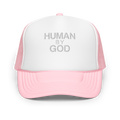 Human By God — Foam Trucker Cap (Light Pink / White / Light Pink)