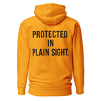 Protected in Plain Sight — Team Gold hoodie — back view