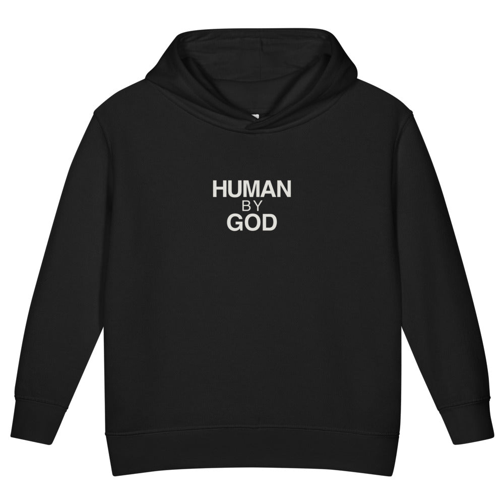 Seen. Covered. Never Alone. — Kids Faith Hoodie - Black front