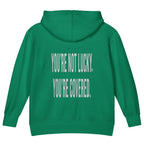 You're Not Lucky. You're Covered. — Kids Faith Hoodie