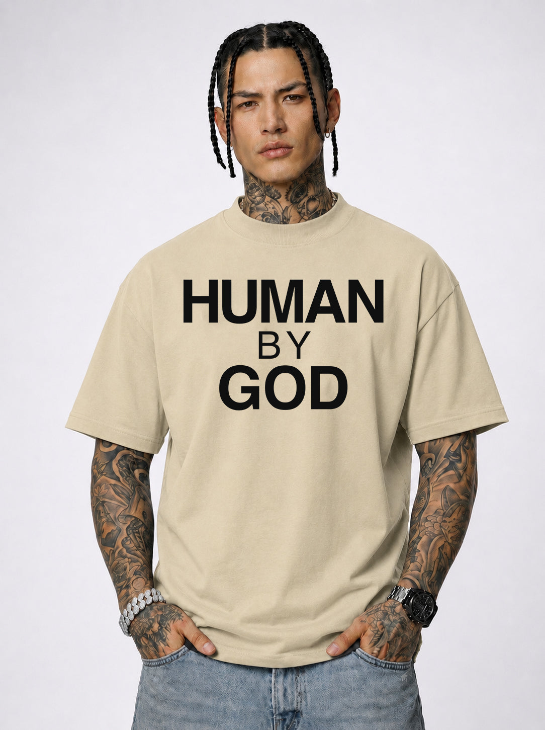 Human By God — Organic Oversized T-Shirt