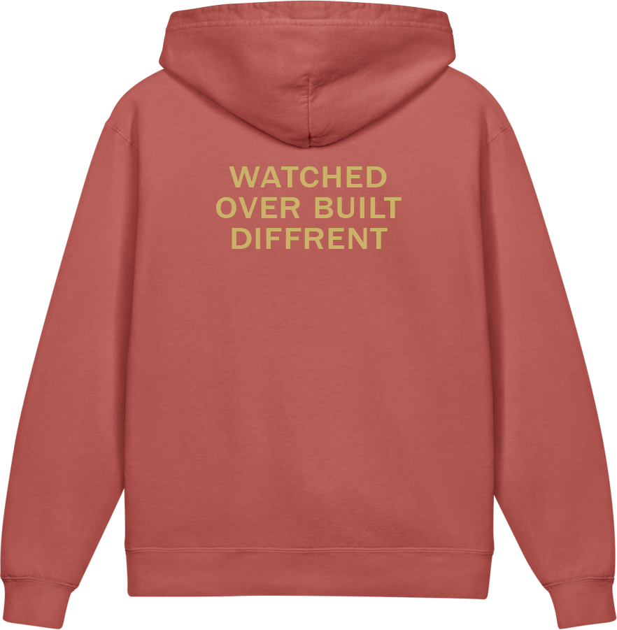 Watched Over. Built Different. — Older Kids Faith Hoodie