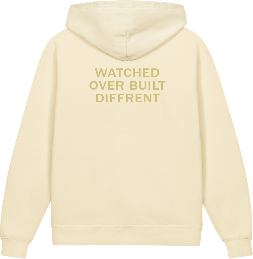 Watched Over. Built Different. — Older Kids Faith Hoodie